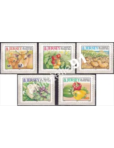 JERSEY, n° 1060 à 1064, Timbres adhésifs, collection timbres Europe