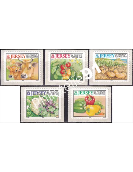 JERSEY, n° 1060 à 1064, Timbres adhésifs, collection timbres Europe