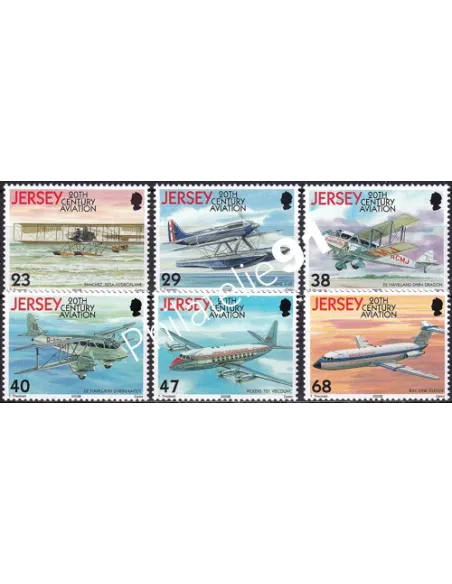 JERSEY, n° 1075 à 1080, collection timbres Europe