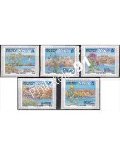 JERSEY, n° 1116 à 1120, Timbres adhésifs, collection timbres Europe