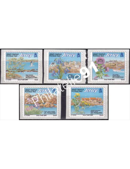 JERSEY, n° 1116 à 1120, Timbres adhésifs, collection timbres Europe