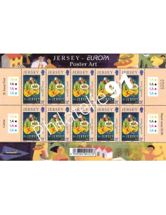 JERSEY, n° 1083 en Feuille, timbres Europe