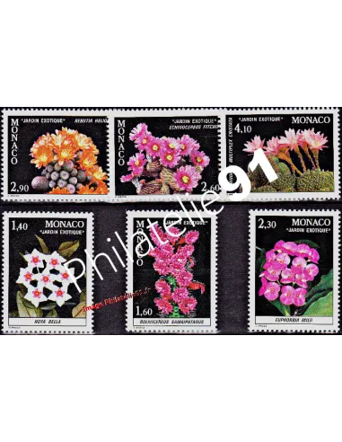 MONACO - n° 1306 à 1311 - Plantes du jardin exotique. Cactus