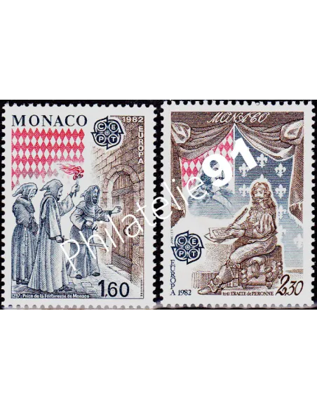 Timbres EUROPA 1682 - MONACO n° 1322 à 1323, Faits historiques
