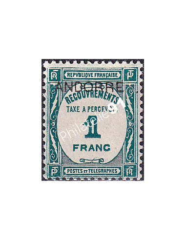 Timbre-Taxe n° 12 charnière, collection Timbre Andorre Français