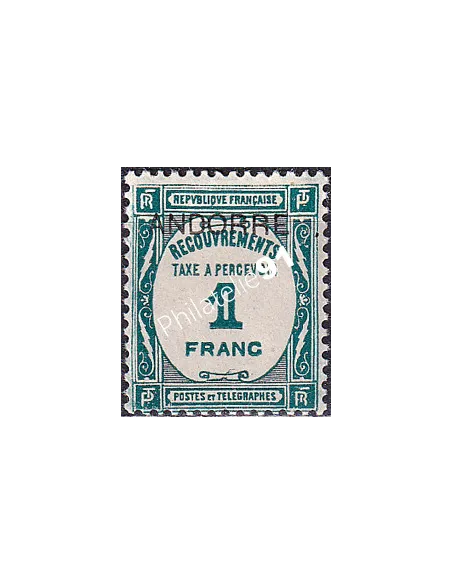 Timbre-Taxe n° 12 charnière, collection Timbre Andorre Français