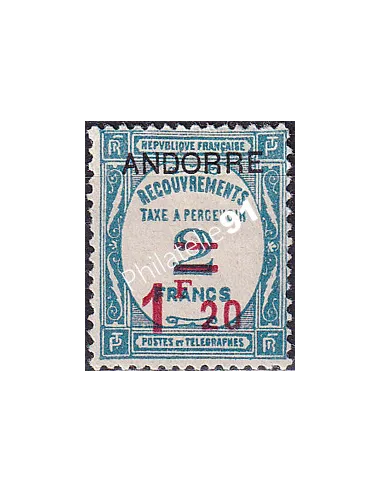 Timbre-Taxe n° 13 charnière, collection Timbre Andorre Français