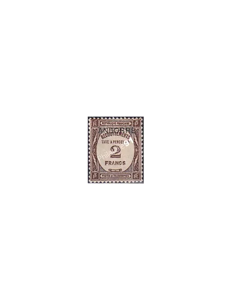 Timbre-Taxe n° 14 charnière, collection Timbre Andorre Français