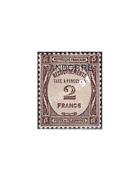 Timbre-Taxe n° 14 charnière, collection Timbre Andorre Français