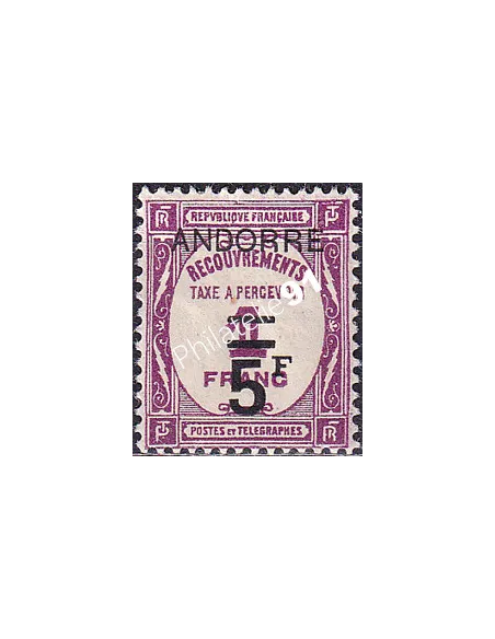 Timbre-Taxe n° 15 charnière, collection Timbre Andorre Français