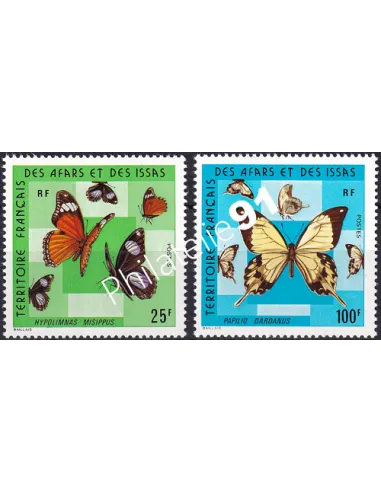 AFARS ET ISSAS, n° 404 et 405, timbres des colonies