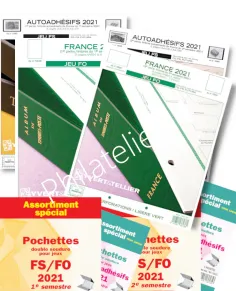 -                     2021  -  JEU  FO +  FS ADHESIFS FRANCE - 1er + 2ème semestre 2021 + les pochettes