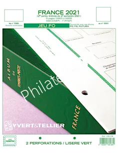 -                     2021  -   JEU FO FRANCE - 2ème semestre 2021 (liseré vert, sans visuel des timbres, ni pochette)