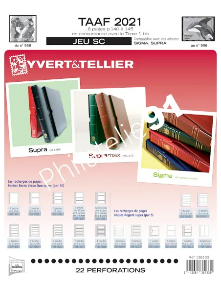 jeu SC TAAF 2021, matériel philatélie