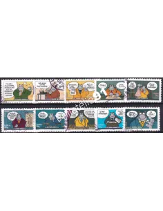 Timbres n° 3825 à 3834 oblitérés, Collection timbres France