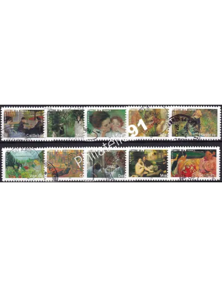 Timbres n° 3866 à 3875 oblitérés, Collection timbres France