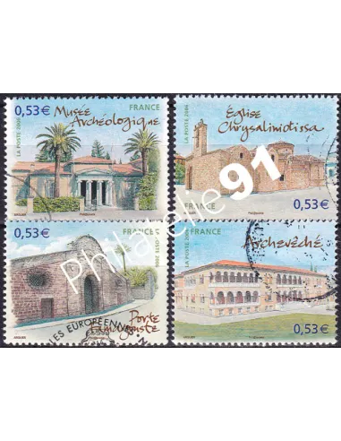 Timbres n° 3928 à 3931 oblitérés, Collection timbres France