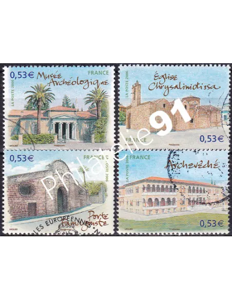 Timbres n° 3928 à 3931 oblitérés, Collection timbres France