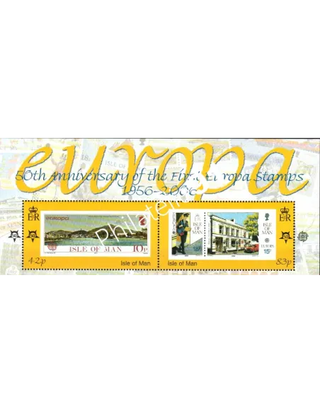 Timbres d'ILE DE MAN - BF n° 63. Cinquantenaire des émissions de timbres EUROPA