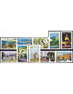 Timbres n° 3942 à 3951 oblitérés, Collection timbres France