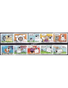 Timbres n° 3953 à 3962 oblitérés, Collection timbres France