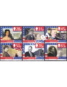 Timbre d'ILE DE MAN n° 1330 à 1335 - Liens de l'îIe de Man avec Washington.
