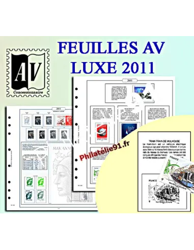 Jeu A.V. - France - Jeu LUXE 2011, matériel philatélique
