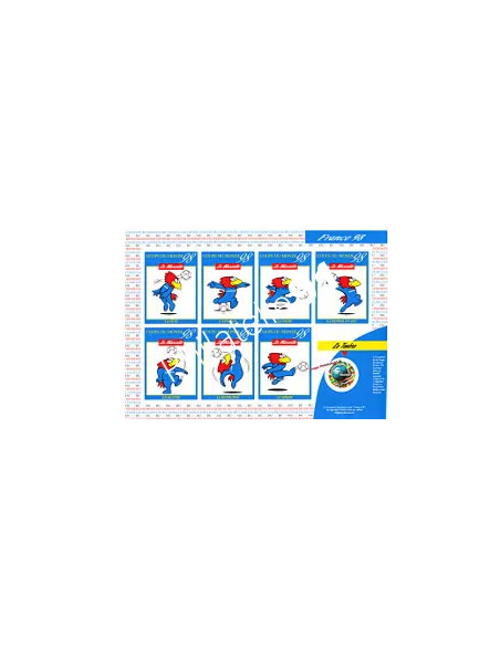 ADH. n°  17a Feuille - (F  3140a) France98 Coupe du Monde Footba