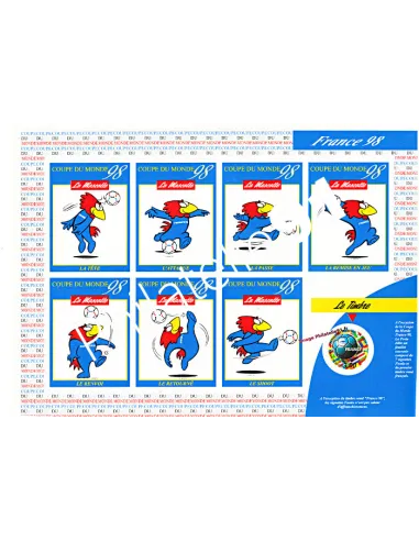 ADH. n°  17a Feuille - (F  3140a) France98 Coupe du Monde Footba