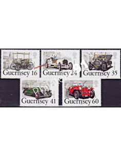 Timbres de GUERNESEY n° 648 à 652 - Voitures classiques anciennes