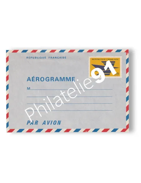Aérogramme de France - n° 1002b-AER ** - Emblème des P.T.T. - "Anneaux de Lune" en haut à droite et en bas (250424-12)