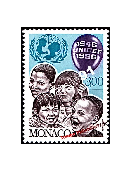 Timbre de MONACO n° 2065 - Cinquantenaire de l'UNICEF