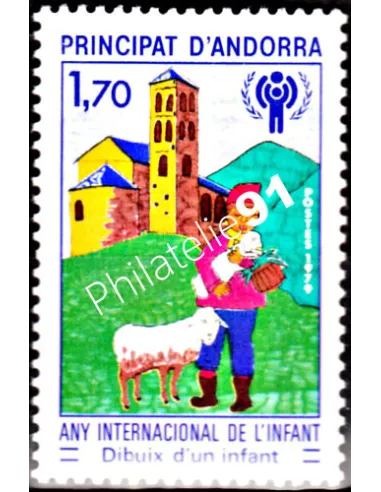 Timbre neuf  d'Andorre Français- n°  279 - Thématique : Enfance