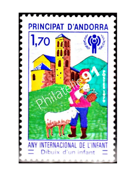 Timbre neuf  d'Andorre Français- n°  279 - Thématique : Enfance