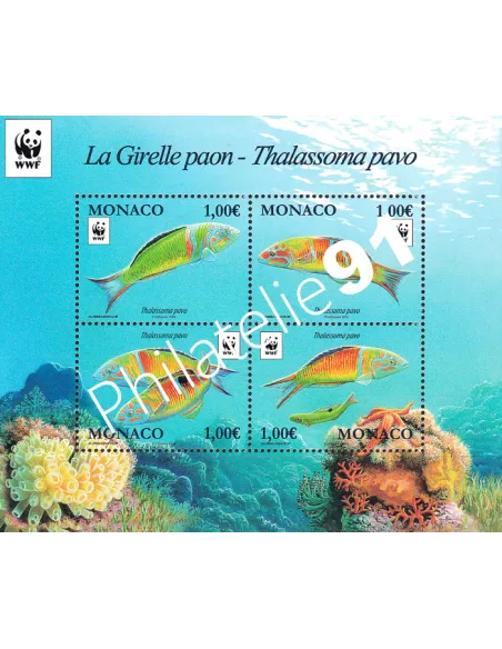 Monaco, Feuille de timbres n° F3056, collection timbres Monaco