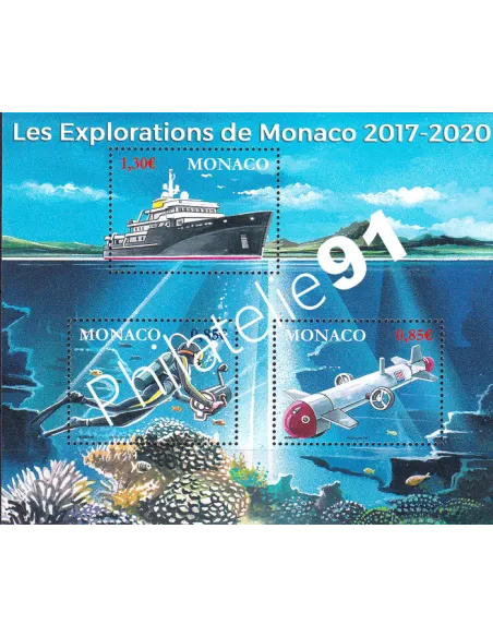 Monaco, Feuille de timbres n° F3107, collection timbres Monaco