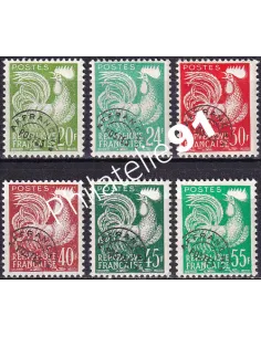 Timbre Préoblitéré n° 113 à 118, collection timbres France