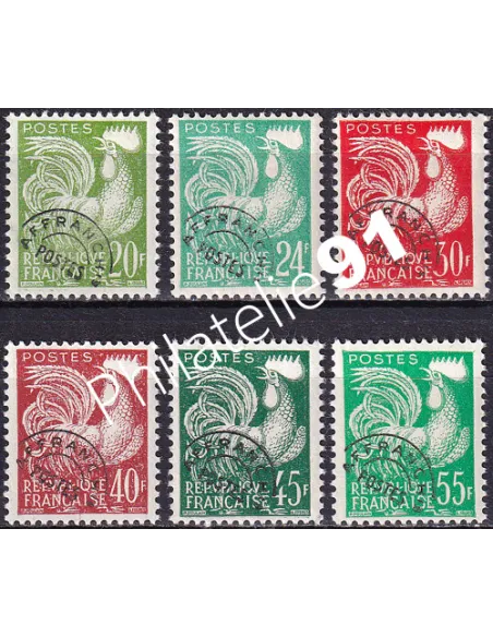 Timbre Préoblitéré n° 113 à 118, collection timbres France