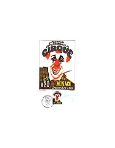 MONACO - Carte 1er jour - Clown