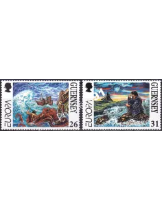 Guernesey, n° 744 à 745, collection timbres Europe