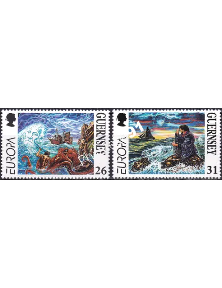 Guernesey, n° 744 à 745, collection timbres Europe