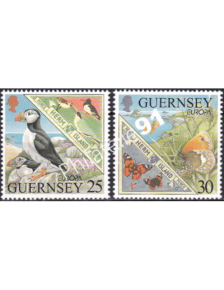 Guernesey, n° 820 à 821, collection timbres Europe