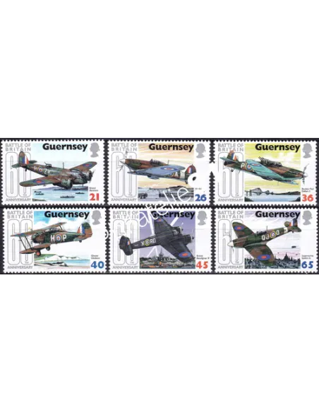 Guernesey, n° 855 à 860, collection timbres Europe