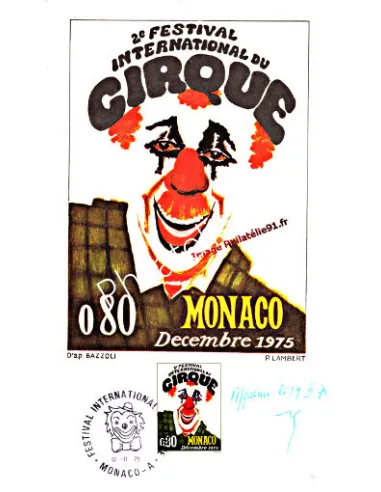 MONACO - Carte 1er jour - Clown