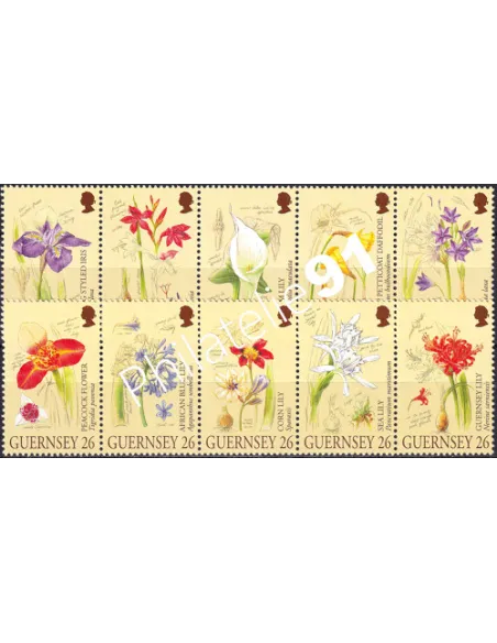 Guernesey, n° 868 à 877, collection timbres Europe