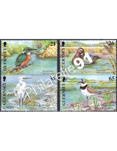 Guernesey, n° 890 à 893, collection timbres Europe