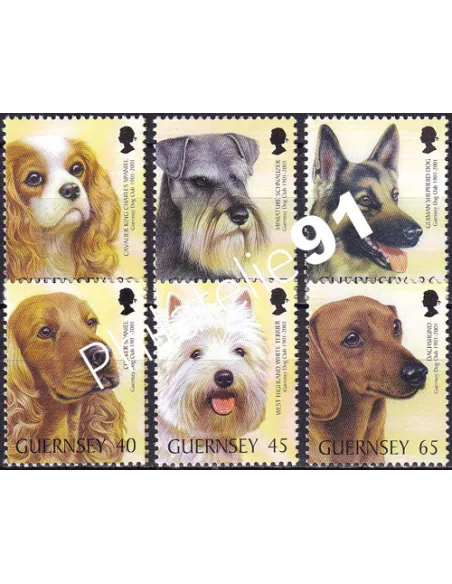 Guernesey, n° 894 à 899, collection timbres Europe