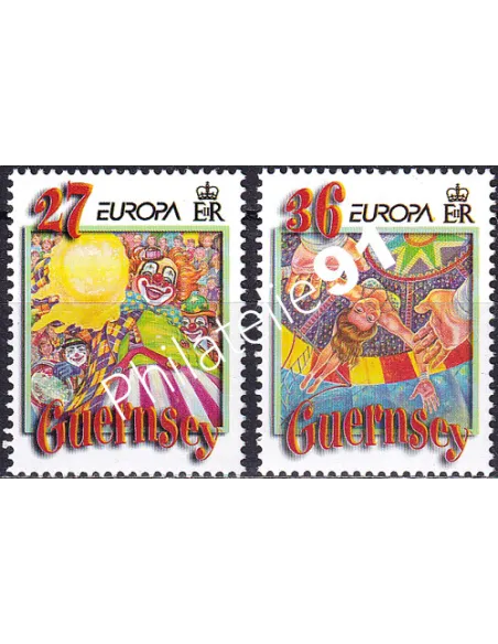 Guernesey, n° 929 à 930, collection timbres Europe