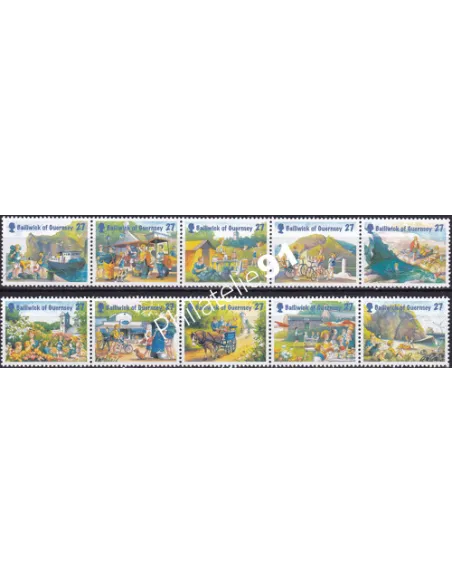 Guernesey, n° 942 à 951, collection timbres Europe