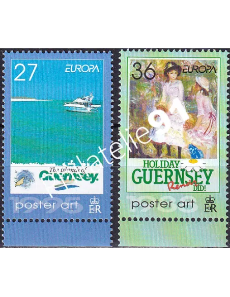Guernesey, n° 977 à 978, collection timbres Europe